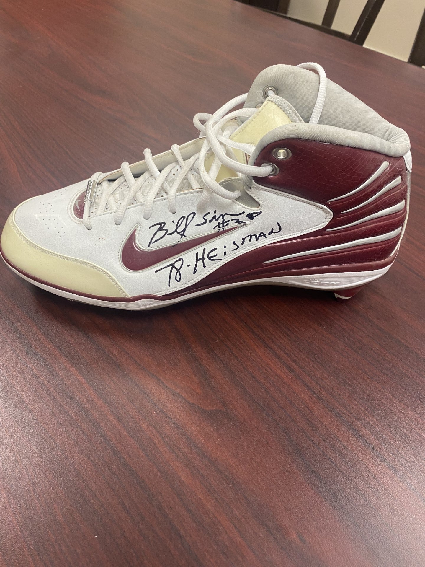 Billy Sims Autograph Nike Cleat